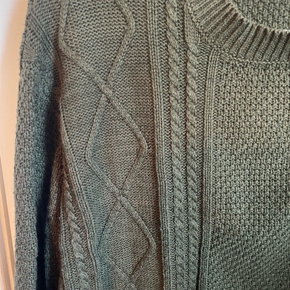 BBG Olive Fisherman knit Sweater - Picture 8 of 12